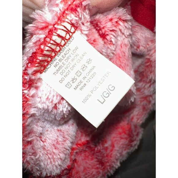 NWT Bearpaw Plush Knit Long Sleeve Tie Front Top & Joggers Pajama Set Red  Sz Lg - Picture 11 of 15